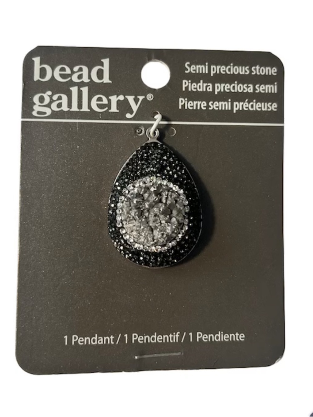 Bead Gallery Teardrop Druzy Pendant